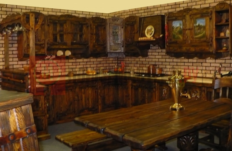 Интерьеры из дерева (кухни, кабинеты, кессонные потолки)