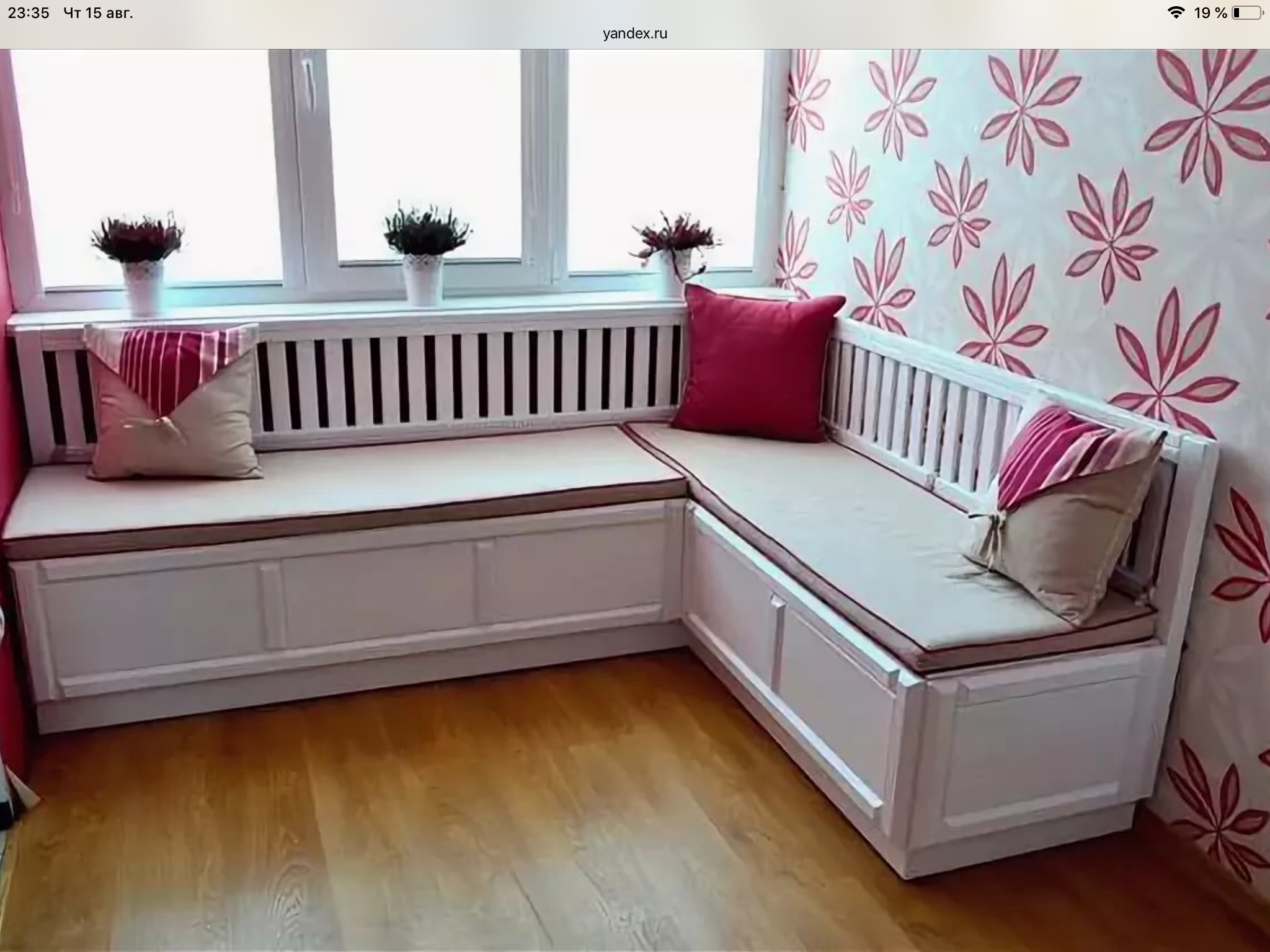 угловой диван в стиле прованс на кухню